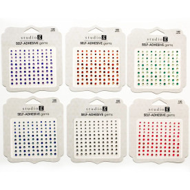 Набір клейких страз Блакитні, 100 шт, Studio G