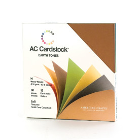 Набір картону Earthtones, 15 аркушів, 20 * 20 см, від American Crafts