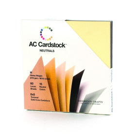 Набор картона Neutrals, 20*20 см, 15 листов от American Crafts