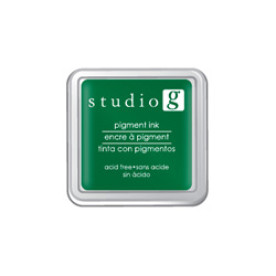 Пигментные чернила для штампинга Dark Green, 5х5 см, от Hampton Art