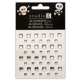 Набір страз на клейкій основі Прозорі, 48 шт,  Studio G