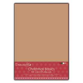 Набор картона Christmas Basics, А4,10 шт от Dovecraft