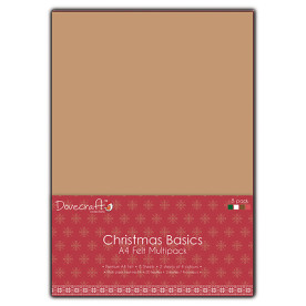 Набор Фетра Christmas Basics, 8 шт, А4 от Dovecraft