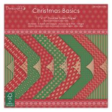 Набор односторонней бумаги Christmas Basics,30х30 см,8 листов от Dovecraft