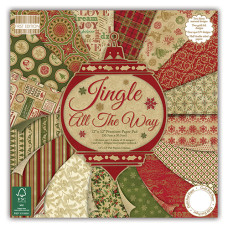 Набір паперу Jingle All The Way 30х30 см 16 аркушів від First Edition
