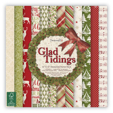 Набір односторонньої паперу Glad Tidings, 30х30 см, 12 аркушів від Dovecraft