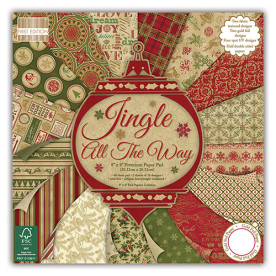 Набор бумаги Jingle All The Way 20*20 см 16 листов от First Edition