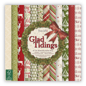 Набор односторонней бумаги Glad Tidings,20*20 см,12 листов от Dovecraft