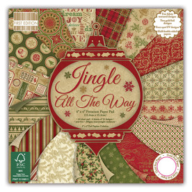 Набор бумаги Jingle All The Way 15*15 см 16 листов от First Edition