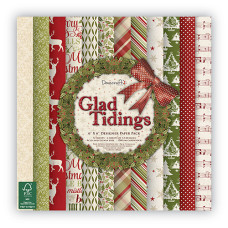 Набір односторонньої паперу Glad Tidings, 15 * 15 см, 12 аркушів від Dovecraft