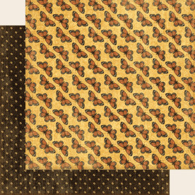 Двусторонняя бумага для скрапбукинга Ode to a Butterfly 30х30 см от Graphic 45