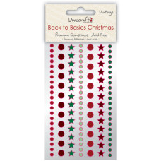 Набір клейких страз Back to Basics Christmas Vintage,  Dovecraft