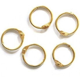 Кольцо разъемное 14 мм, 1 шт., золото