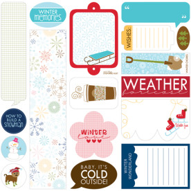 Набор наклеек Just Write - Winter Wonder,30*30 см, Bella BLVD