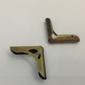 Уголки металлические фигурные для альбомов, 22х22х5 мм, 4 шт.