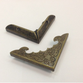 Уголок декоративный, античный, 40х40х9 мм, 1 шт.