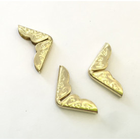 Куточки декоративні для альбомів, колір золото, 14х3 мм, 4 шт.