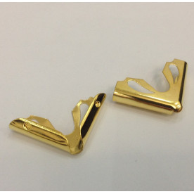 Куточки фігурні для альбомів, колір золото, 23х23х6 мм, 4 шт.