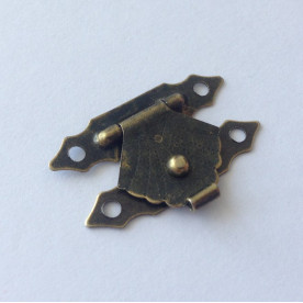 Замочек декоративный, цвет старая латунь, 29х19 мм