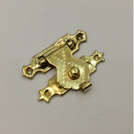 Замочок металевий, колір золото, 18х24 мм