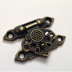 Замок фігурний, складова бронза, 25х37 мм