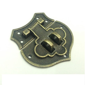 Замок металлический, цвет старая латунь, 40х43 мм