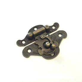Замок металлический, цвет состаренная бронза, 48х37мм