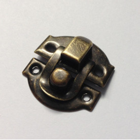 Замочок декоративний, колір антична бронза, 27х29 мм