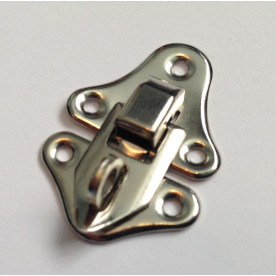 Замочок металевий, колір нікель, 23х33 мм