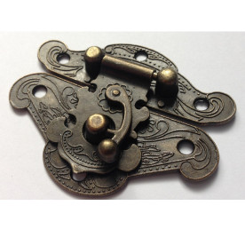 Замок литий стара латунь, 66х54 мм