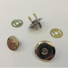 Кнопка магнитная, цвет никель, 19 мм, 1 комплект