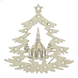 Вирубки з дерева Різдв ялина 10x8x0.25см (2 шт.) Від Scrapberry's