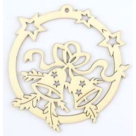 Лазерні вирубки з дерева Дзвіночки 7см (2 шт / уп) від Scrapberry's