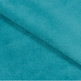 Плюш, вельбо, бирюзовый, 50x50 см, полиэстер 100%, 220г/м