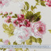 Декоративная ткань лонета, Флорал цветы, молочный, 160 г/м2, 50х50 см