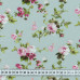 Декоративная ткань Флорал - Цветы мелкие фуксия, фон лазурь, размер 50х70 см, хлопок 60%, полиэстер 40%, плотность 160