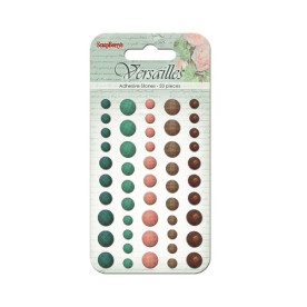 Набір гранованих клейових камінчиків, 50 шт, 5 кольорів Версаль, Scrapberry's