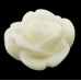 Набор кабошонов Цветы белого цвета 10 мм, 10 шт.