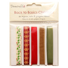 Набір стрічок Back to Basics Christmas Vintage 5 м від Dovecraft