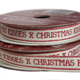 Рулон стрічки Christmas Kisses 2 м, 1 см від Dovecraft