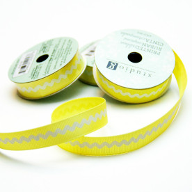 Рулон репсовою стрічки Yellow 1,2 м, ширина 1,5 см від Hampton Art