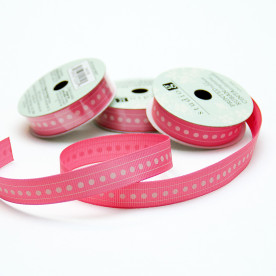 Рулон репсовою стрічки Pink Dots 1,2 м, ширина 1,5 см від Hampton Art