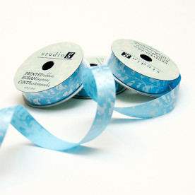 Рулон репсовой ленты Blue 1,2 м, ширина 1,5 см от Hampton Art