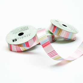 Рулон репсовой ленты Multi Stripe 1,2 м, ширина 1,5 см от Hampton Art