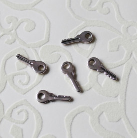 Металева підвіска "Ключик" 19х7 мм, 5 шт.