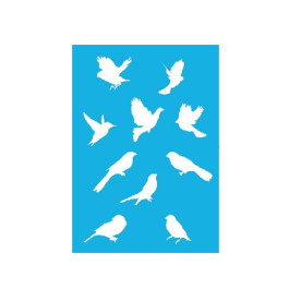 Трафарет "Птахи" 15 * 20 см від Фабрика Декору