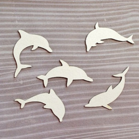 Набор чипбордов, Дельфины, В наборе 5 шт.