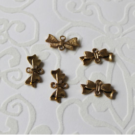 Металева підвіска "Бантик" 10х20 мм, 5 шт.