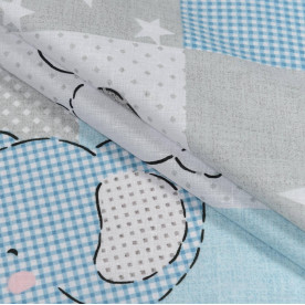 Бязь набивна, Звірятка, щільність 120, 50х55 см, бавовна 52%