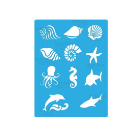 Трафарет "Морські фігури" 15 * 20 см від Фабрика Декору